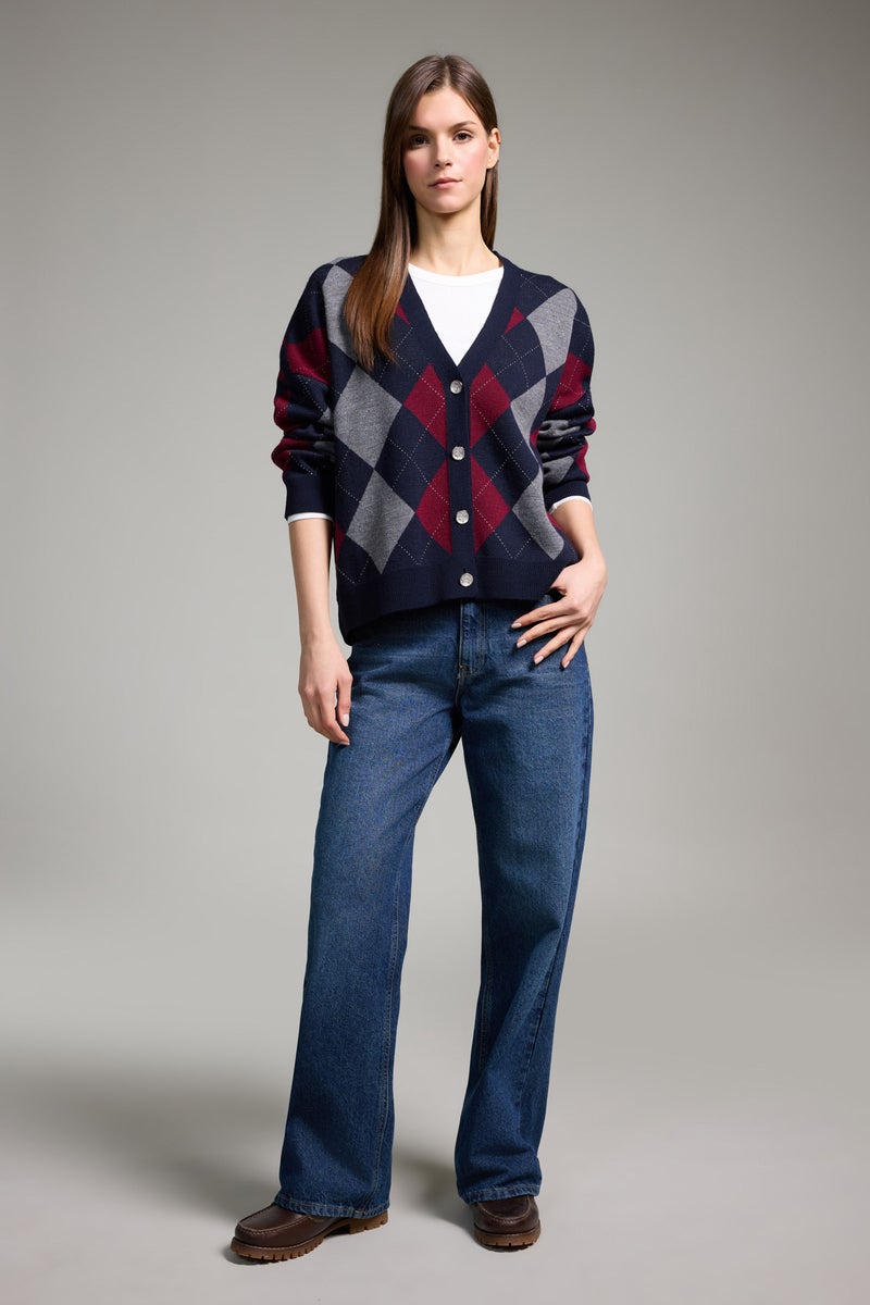 DeFacto Blue Woman Regular Fit V-Neck Cardigan Casual - Image 2